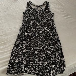 Lole Black Cross Back Floral Dress